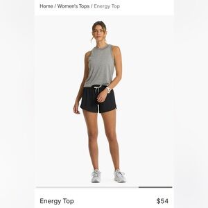 Vuori women’s performance tank - Energy Top in Heather grey